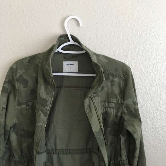 NWOT Old Navy Olive Camo Jacket XS - Picture 3 of 7